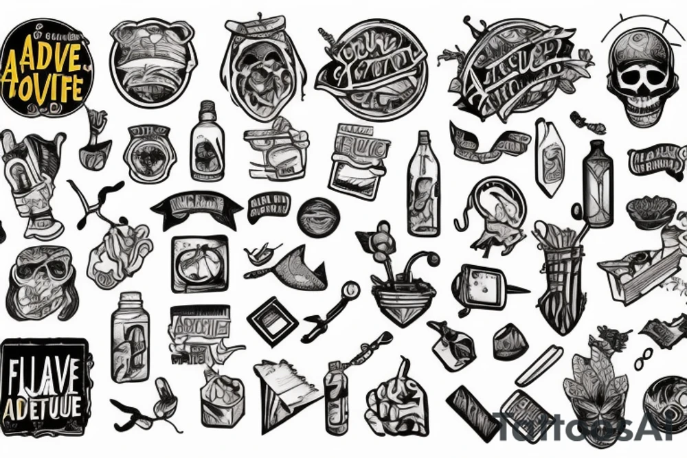 I seek adventure and trash tattoo idea