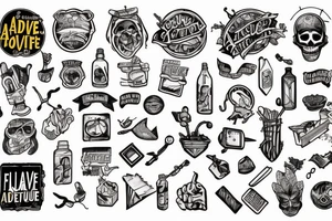 I seek adventure and trash tattoo idea