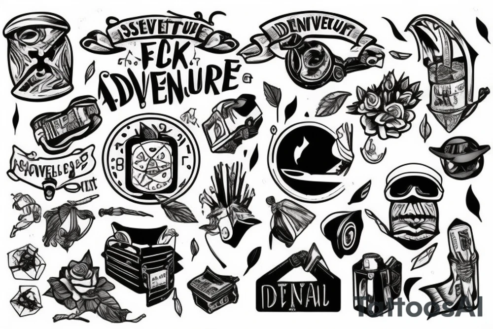 I seek adventure and trash tattoo idea