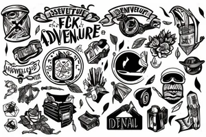 I seek adventure and trash tattoo idea