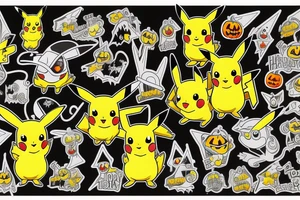 Pikachu Halloween tattoo idea