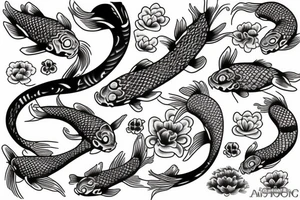 Japanese koi tattoo idea