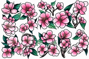 Japanese cherry blossom tattoo idea