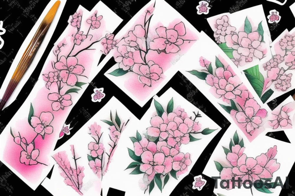 Japanese cherry blossom tattoo idea