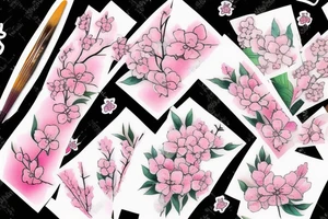 Japanese cherry blossom tattoo idea