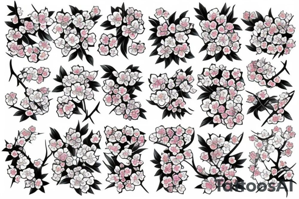 Japanese cherry blossom tattoo idea