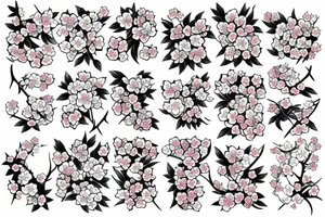 Japanese cherry blossom tattoo idea