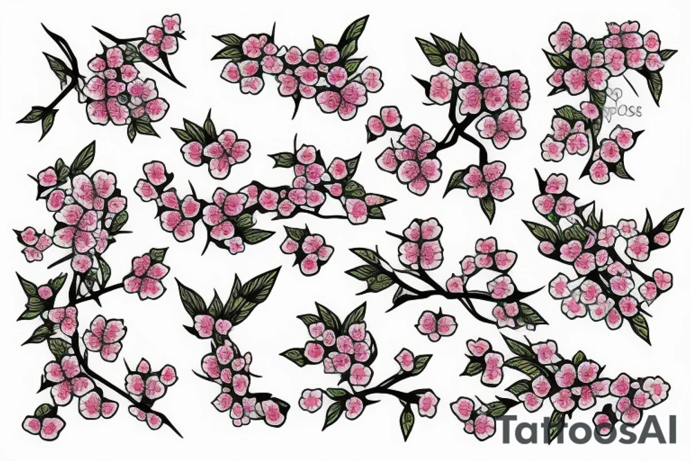 Japanese cherry blossom tattoo idea