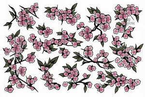 Japanese cherry blossom tattoo idea