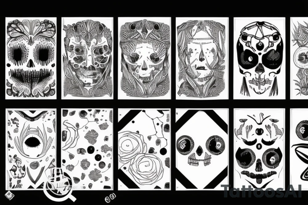 Creepy pattern tattoo idea