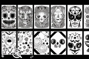 Creepy pattern tattoo idea