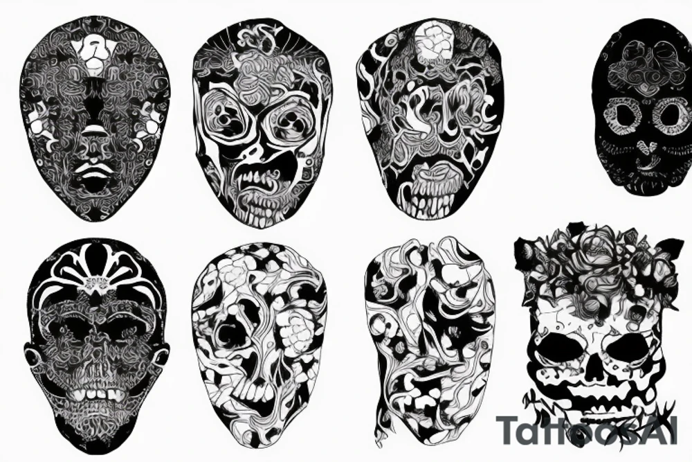 Creepy pattern tattoo idea