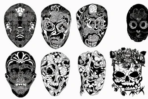 Creepy pattern tattoo idea