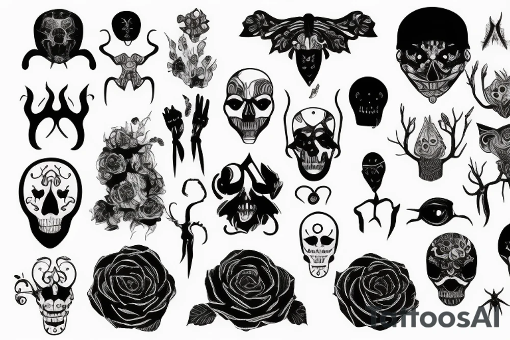 Creepy pattern tattoo idea