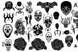 Creepy pattern tattoo idea