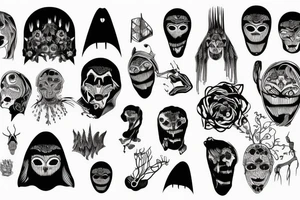 Creepy pattern tattoo idea