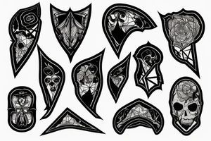Gothic patchwork tattoo idea