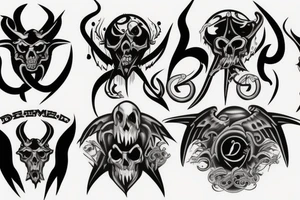 Demonic symbols tattoo idea