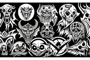 Demonic symbols tattoo idea