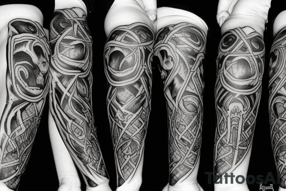 Demonic symbols tattoo idea