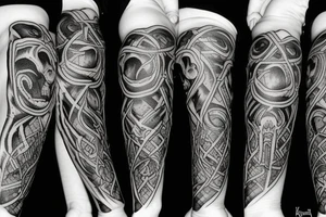 Demonic symbols tattoo idea