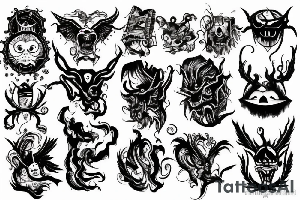 Demonic but cute tattoo idea