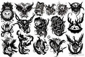 Demonic but cute tattoo idea