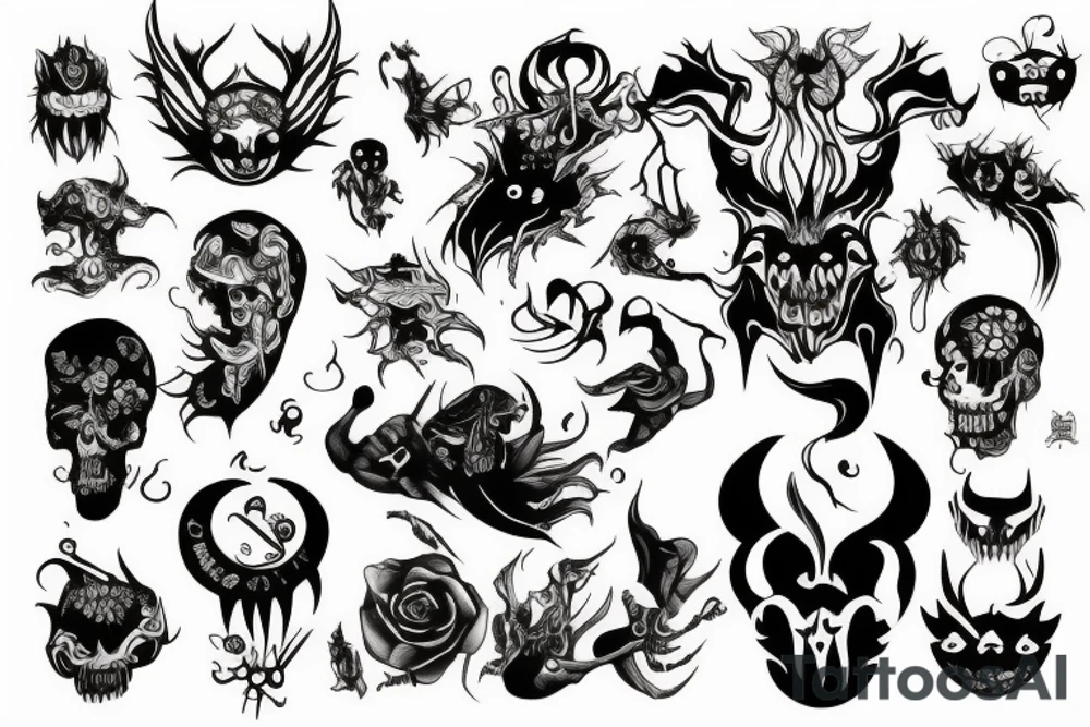 Demonic but cute tattoo idea