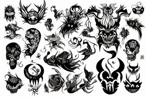 Demonic but cute tattoo idea