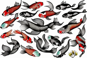 koi fish tattoo idea