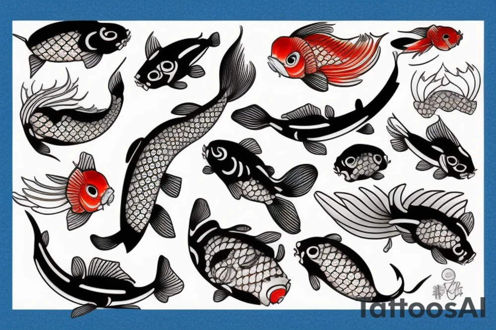 koi fish tattoo idea