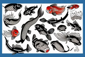 koi fish tattoo idea