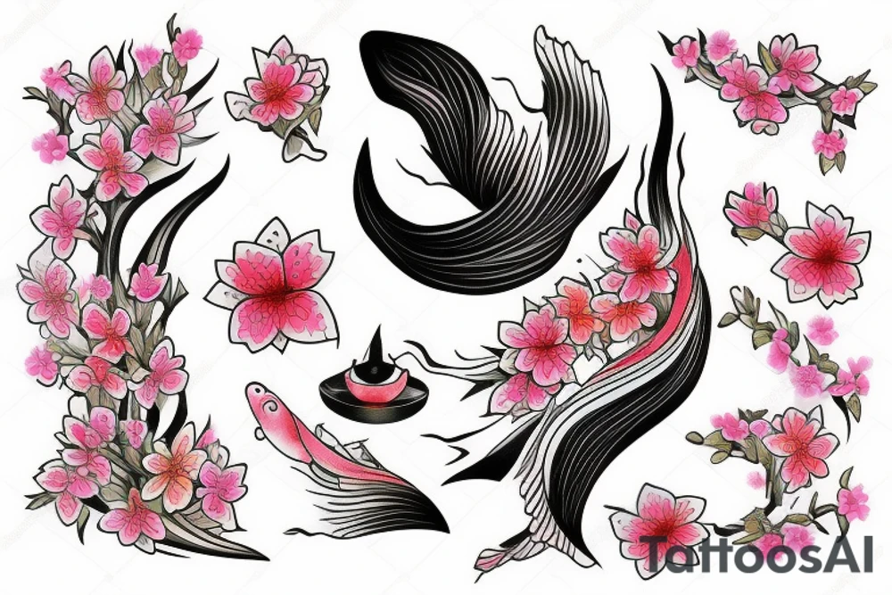 koi fish
cherry blossom
tower tattoo idea