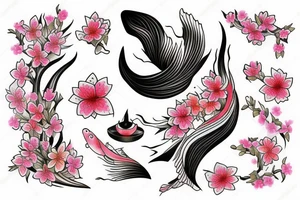 koi fish
cherry blossom
tower tattoo idea