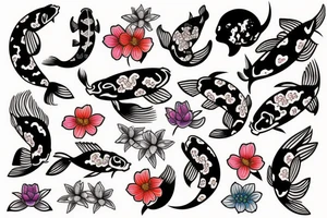 koi fish
cherry blossom tattoo idea