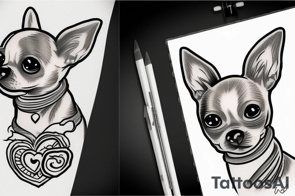 Chihuahua tattoo idea