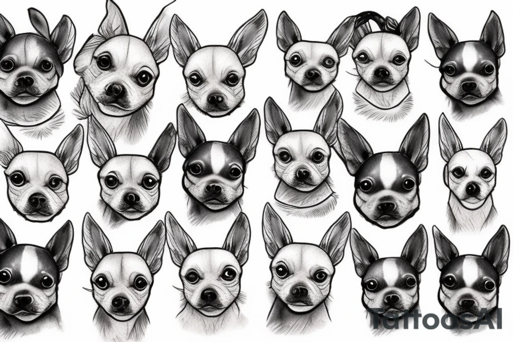 Blonde 
Chihuahua tattoo idea
