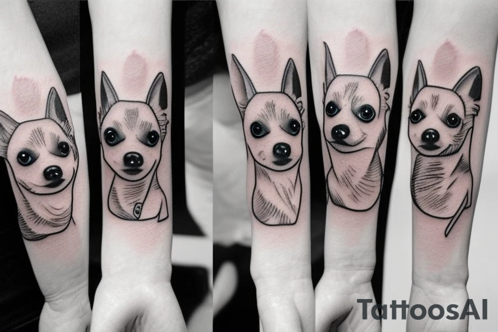 Blonde 
Chihuahua tattoo idea