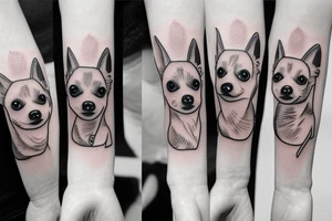 Blonde 
Chihuahua tattoo idea