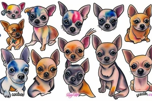 Blonde 
Chihuahua tattoo idea