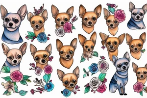 Blonde 
Chihuahua tattoo idea
