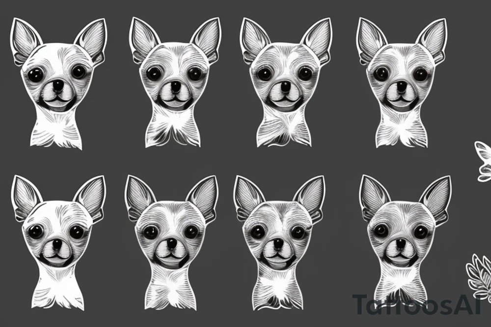 Blonde 
Chihuahua tattoo idea