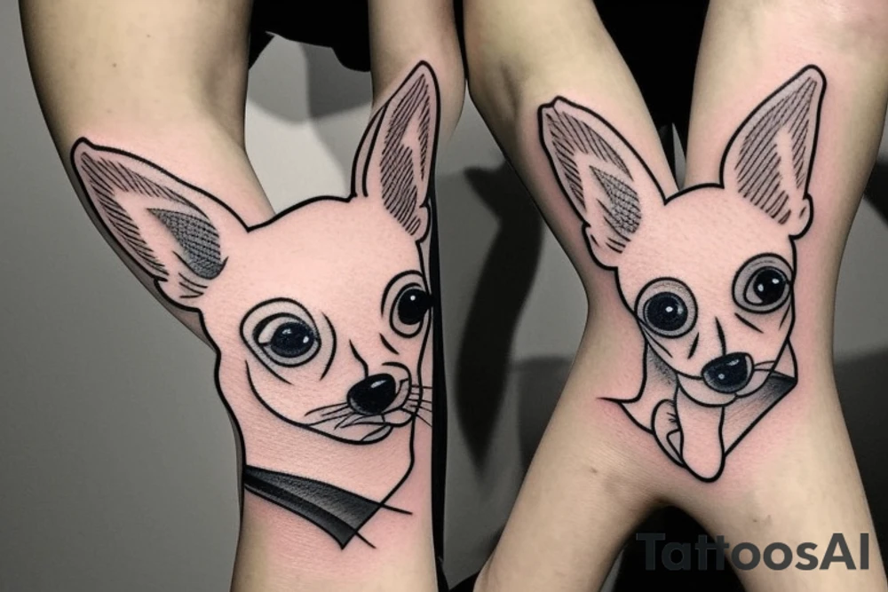 Blonde 
Chihuahua tattoo idea