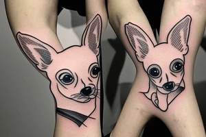 Blonde 
Chihuahua tattoo idea