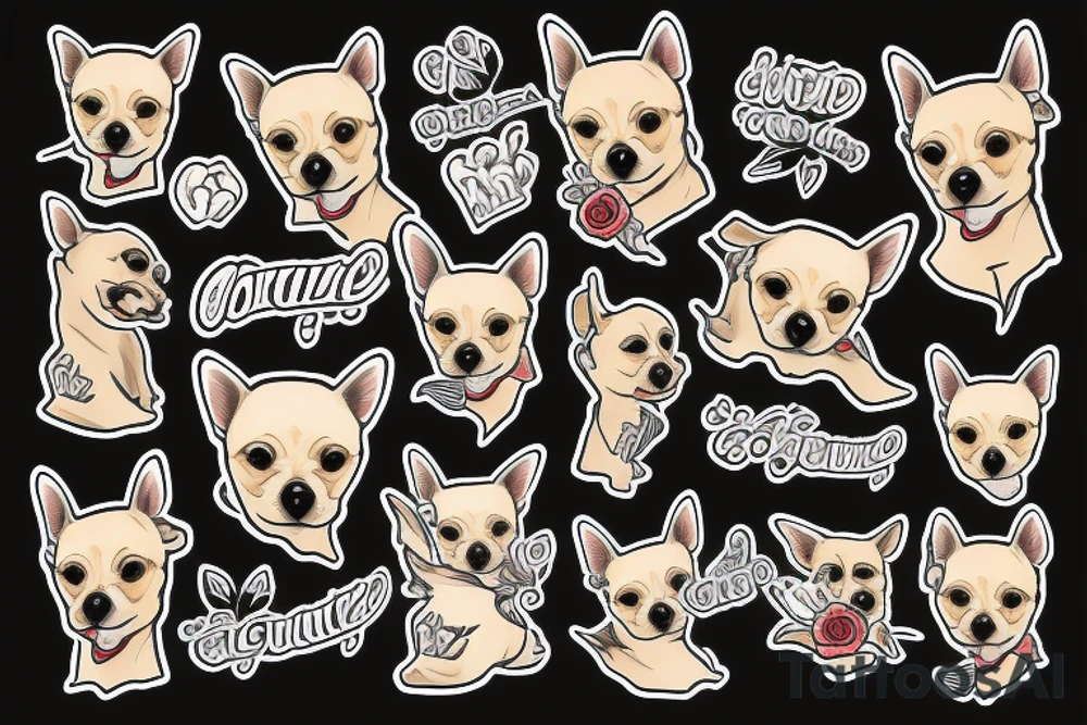Blonde 
Chihuahua tattoo idea