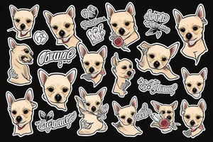 Blonde 
Chihuahua tattoo idea