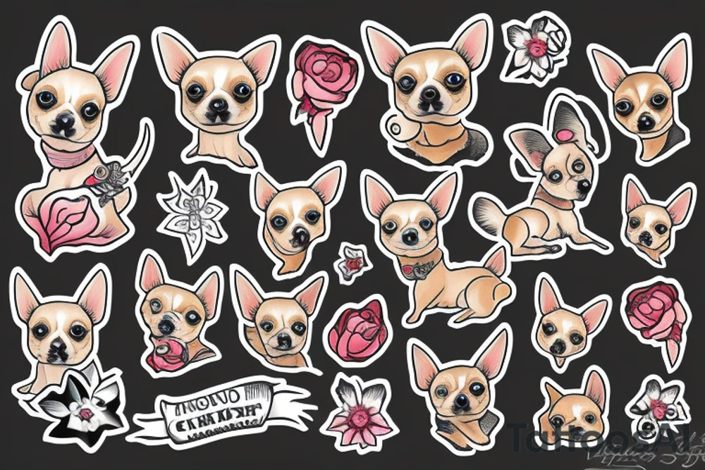 Blonde 
Chihuahua tattoo idea