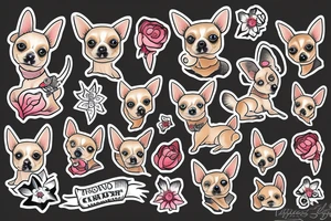 Blonde 
Chihuahua tattoo idea