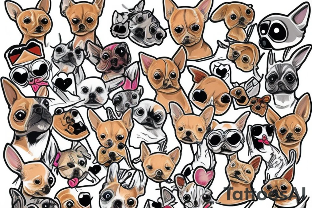 Blonde 
Chihuahua tattoo idea