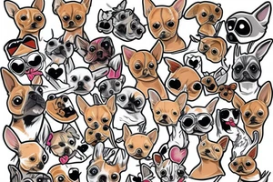Blonde 
Chihuahua tattoo idea